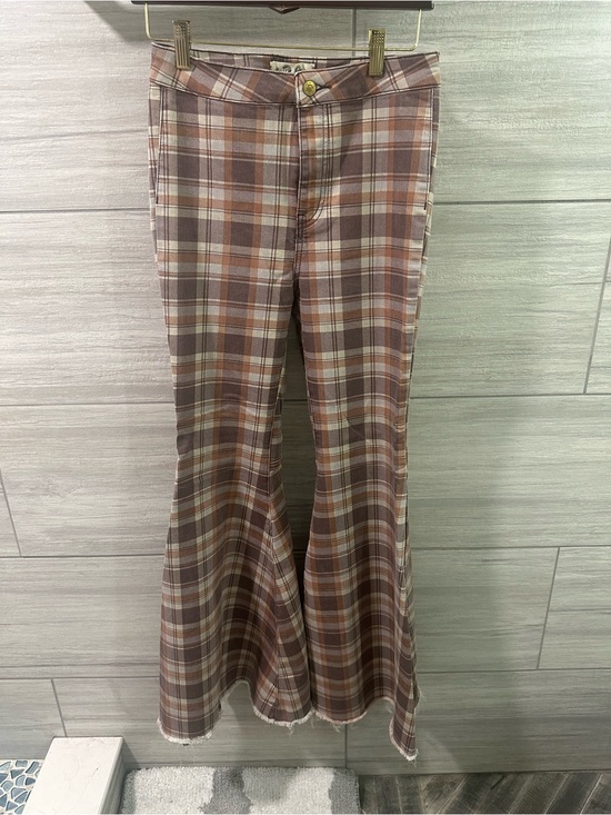 Free People Pants - Free People Float On Flare Plaid Flare Bellbottom pants